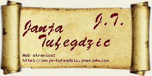 Janja Tufegdžić vizit kartica